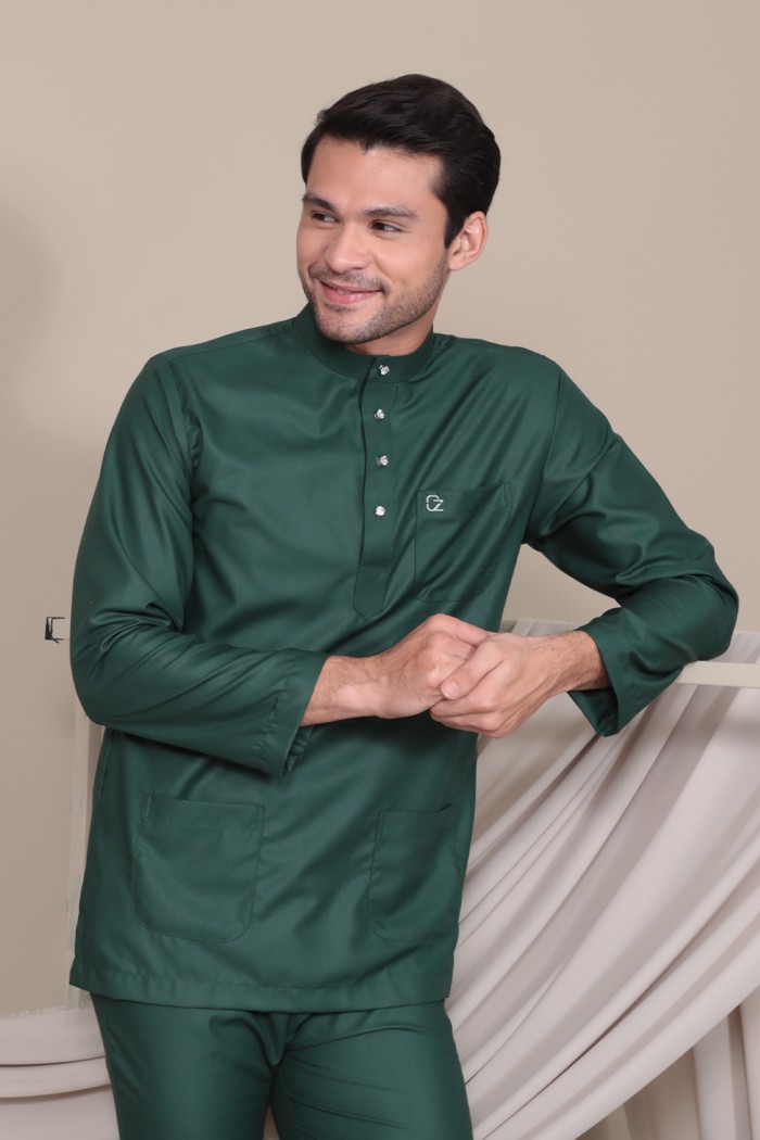 Baju Melayu Umarr  - Emerald Green